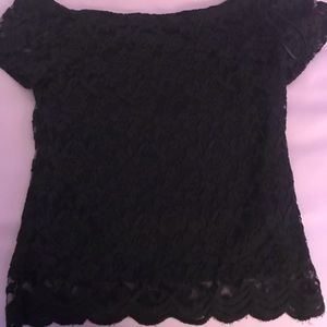 Black lace top
